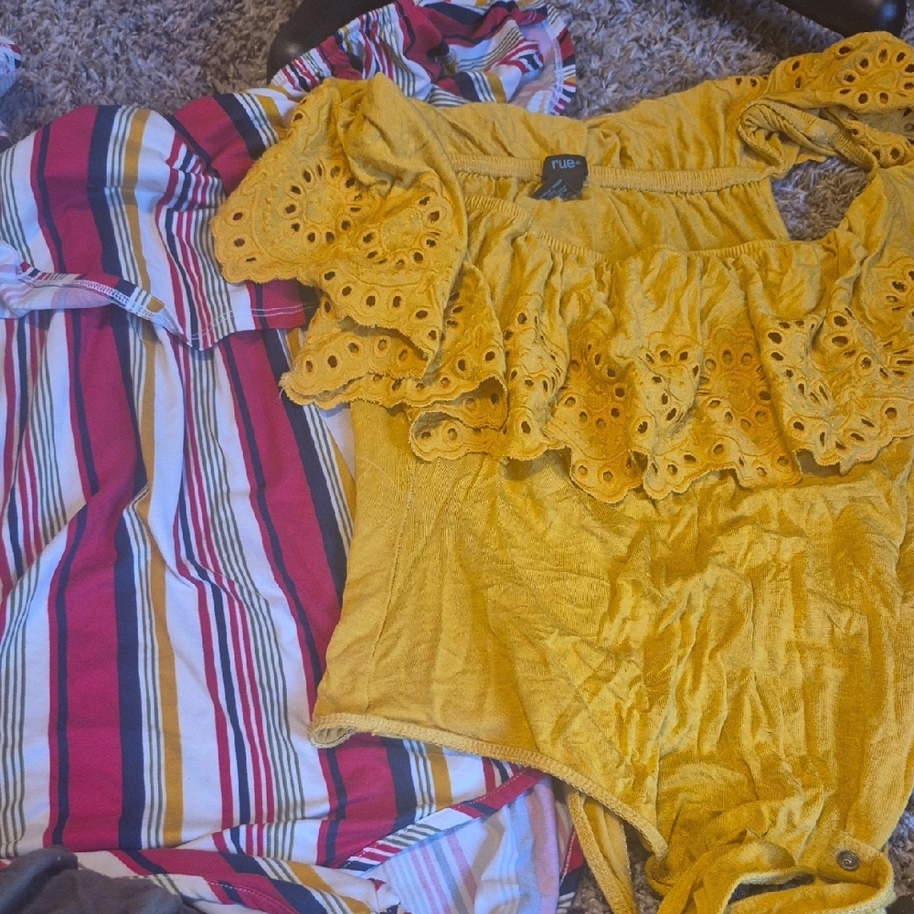 Rue21 Ruffle Top Bodysuits Two